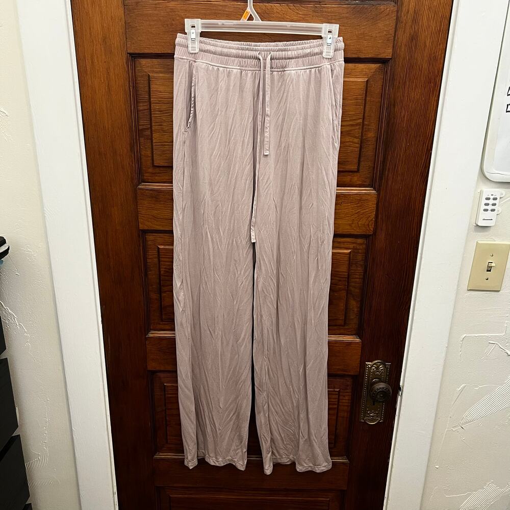 ODODOS Modal Soft Wide Leg Pants High Waist Pants Taupe sz S